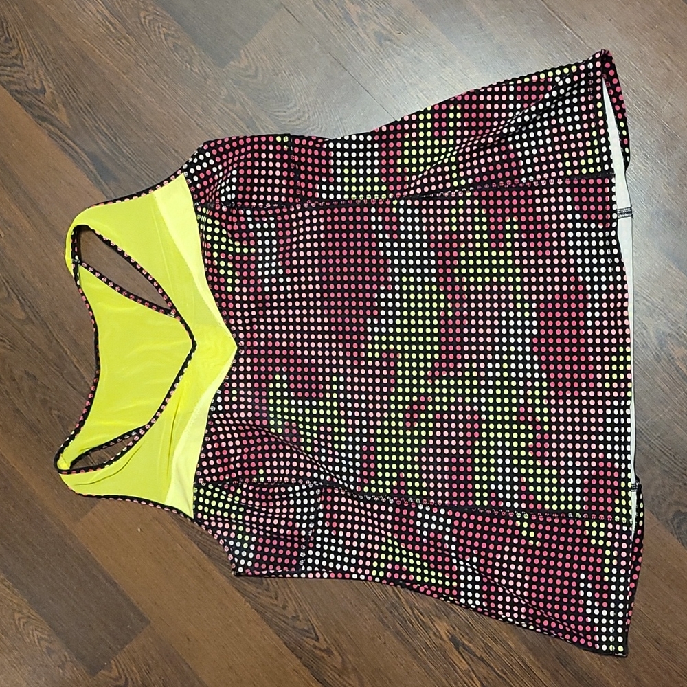 Livi Active Dot Pattern Multi-Color Athletic Tank Top Sz 18/20